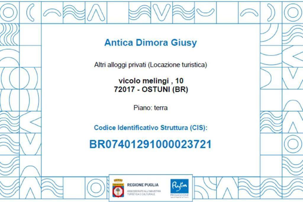 Antica Dimora Giusy Villa ออสตูนี ภายนอก รูปภาพ